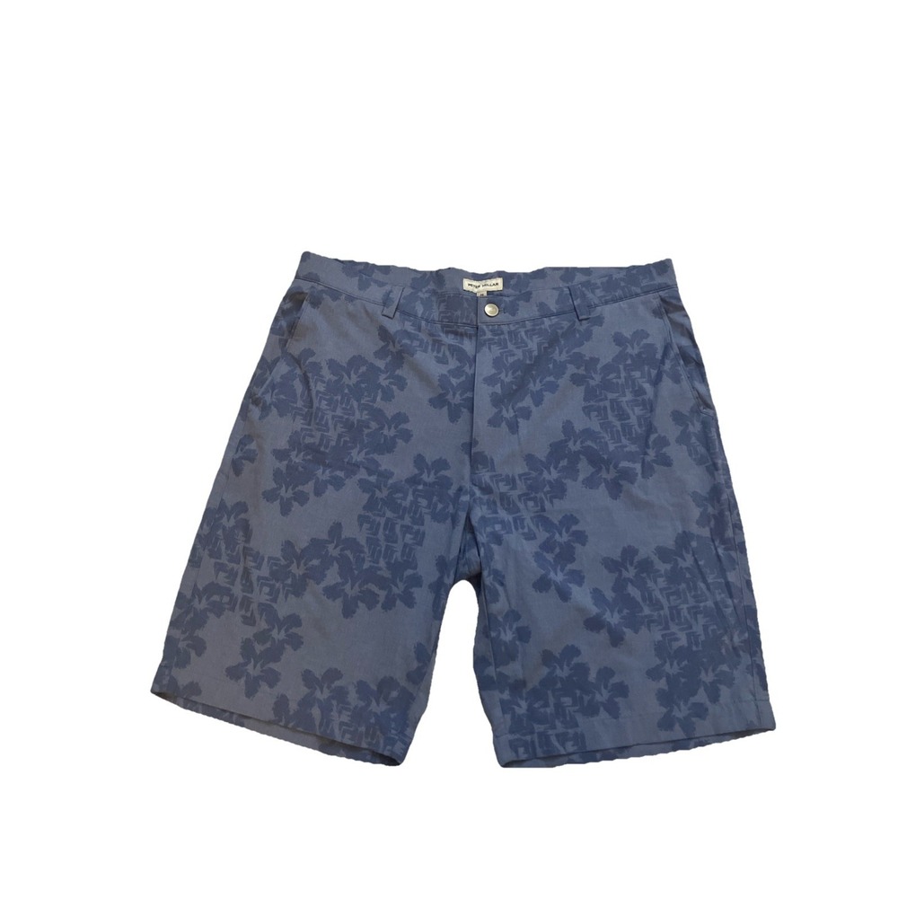 Peter Millar Salem Shorts Men 36 Blue Floral Tropical‎ Performance Golf
